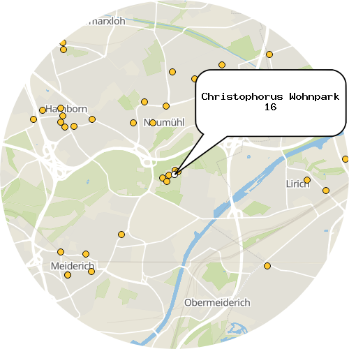 Kartenausschnitt für die Firma Christophorus Wohnpark 16