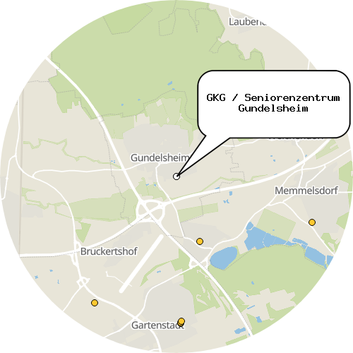 Kartenausschnitt für die Firma GKG / Seniorenzentrum Gundelsheim