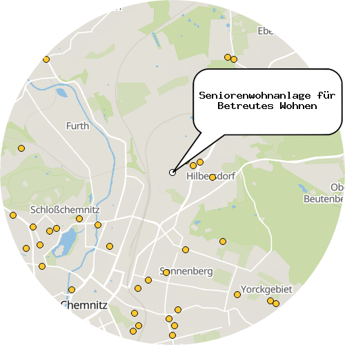 Kartenausschnitt für die Firma Seniorenwohnanlage für Betreutes Wohnen
