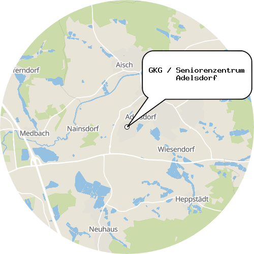 Kartenausschnitt für die Firma GKG / Seniorenzentrum Adelsdorf