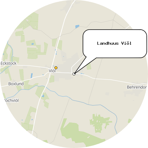 Kartenausschnitt für die Firma Landhuus Viöl