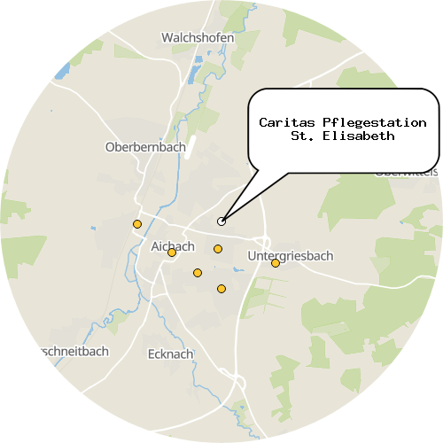 Kartenausschnitt für die Firma Caritas Pflegestation St. Elisabeth