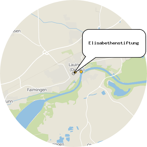 Kartenausschnitt für die Firma Elisabethenstiftung