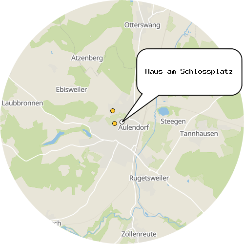 Kartenausschnitt für die Firma Haus am Schlossplatz