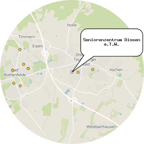 Kartenausschnitt für die Firma Seniorenzentrum Dissen a.T.W.
