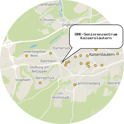 Kartenausschnitt für die Firma DRK-Seniorenzentrum Kaiserslautern