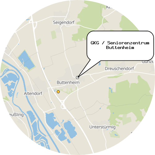 Kartenausschnitt für die Firma GKG / Seniorenzentrum Buttenheim