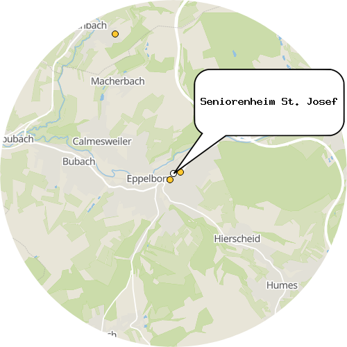 Kartenausschnitt für die Firma Seniorenheim St. Josef