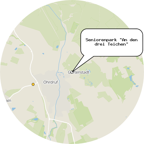 Kartenausschnitt für die Firma Seniorenpark "An den drei Teichen"