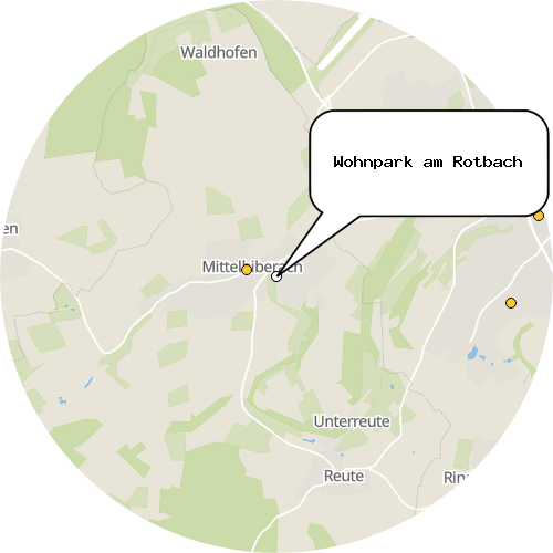 Kartenausschnitt für die Firma Wohnpark am Rotbach