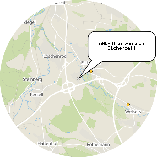 Kartenausschnitt für die Firma AWO-Altenzentrum Eichenzell