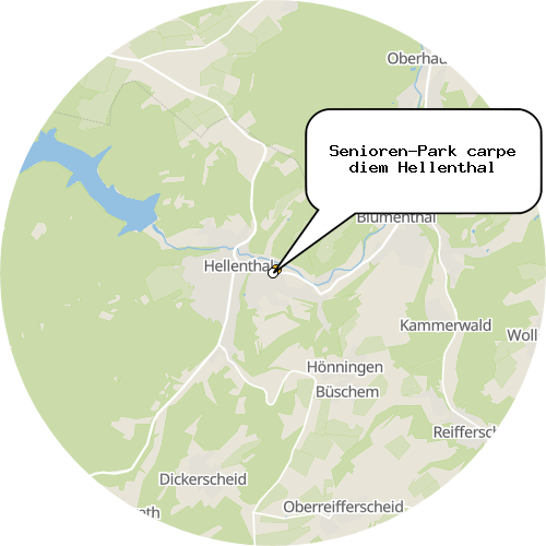 Kartenausschnitt für die Firma Senioren-Park carpe diem Hellenthal