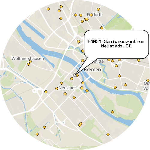 Kartenausschnitt für die Firma HANSA Seniorenzentrum Neustadt II