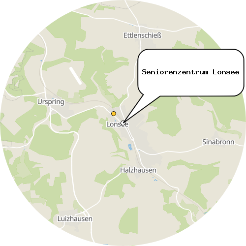 Kartenausschnitt für die Firma Seniorenzentrum Lonsee