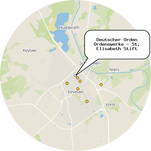 Kartenausschnitt für die Firma Deutscher Orden Ordenswerke - St. Elisabeth Stift