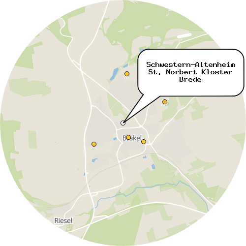 Kartenausschnitt für die Firma Schwestern-Altenheim St. Norbert Kloster Brede