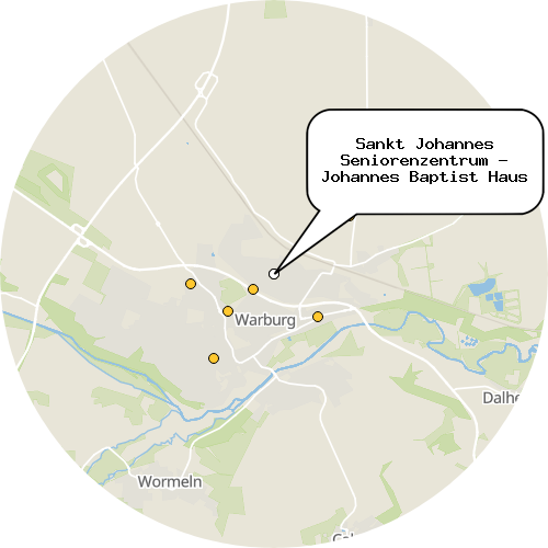 Kartenausschnitt für die Firma Sankt Johannes Seniorenzentrum - Johannes Baptist Haus
