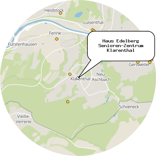 Kartenausschnitt für die Firma Haus Edelberg Senioren-Zentrum Klarenthal