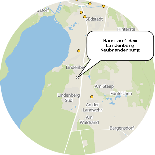 Kartenausschnitt für die Firma Haus auf dem Lindenberg Neubrandenburg