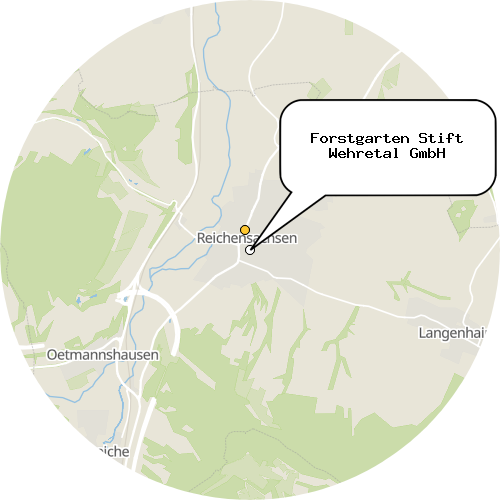 Kartenausschnitt für die Firma Forstgarten Stift Wehretal GmbH