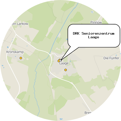 Kartenausschnitt für die Firma DRK Seniorenzentrum Laage