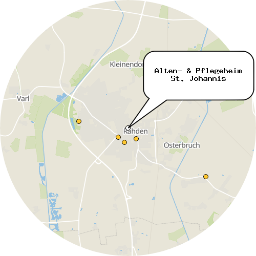 Kartenausschnitt für die Firma Alten- & Pflegeheim St. Johannis
