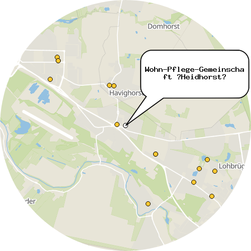 Kartenausschnitt für die Firma Wohn-Pflege-Gemeinschaft „Heidhorst“