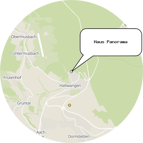Kartenausschnitt für die Firma Haus Panorama