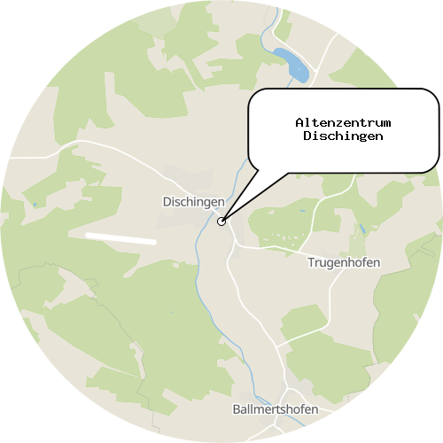 Kartenausschnitt für die Firma Altenzentrum Dischingen
