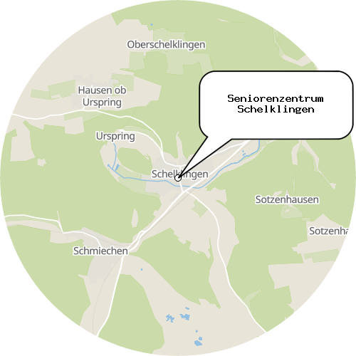 Kartenausschnitt für die Firma Seniorenzentrum Schelklingen