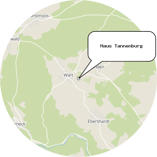 Kartenausschnitt für die Firma Haus Tannenburg