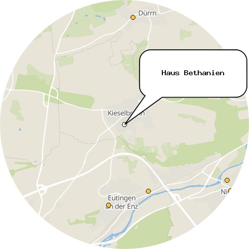 Kartenausschnitt für die Firma Haus Bethanien