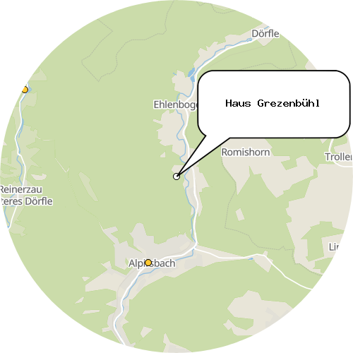 Kartenausschnitt für die Firma Haus Grezenbühl