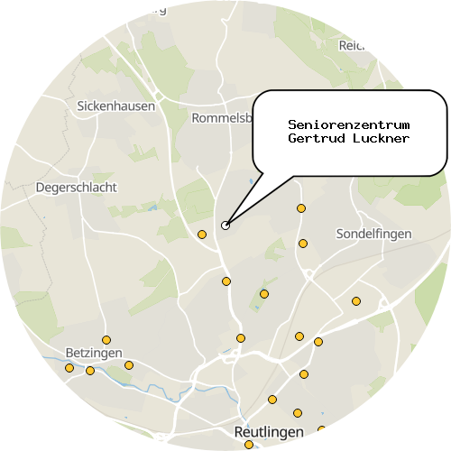 Kartenausschnitt für die Firma Seniorenzentrum Gertrud Luckner