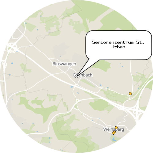 Kartenausschnitt für die Firma Seniorenzentrum St. Urban