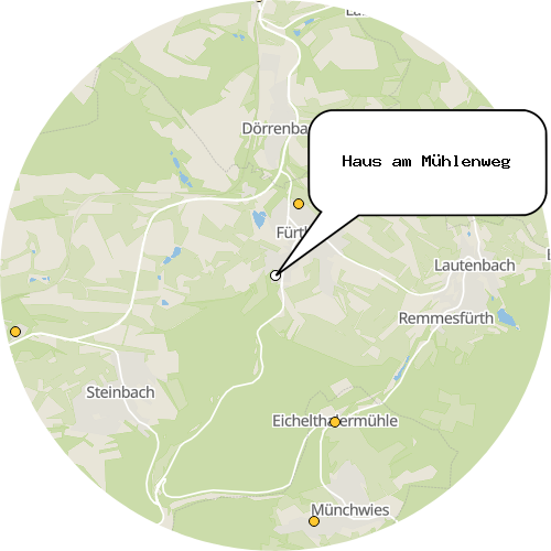Kartenausschnitt für die Firma Haus am Mühlenweg