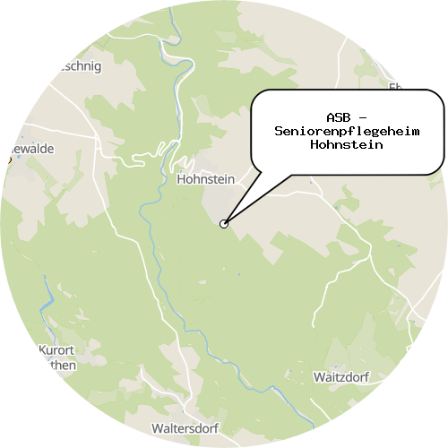 Kartenausschnitt für die Firma ASB - Seniorenpflegeheim Hohnstein