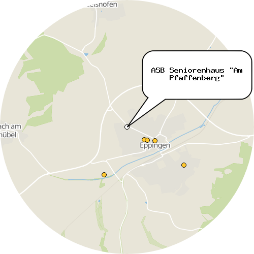 Kartenausschnitt für die Firma ASB Seniorenhaus "Am Pfaffenberg"