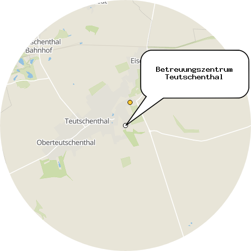 Kartenausschnitt für die Firma Betreuungszentrum Teutschenthal
