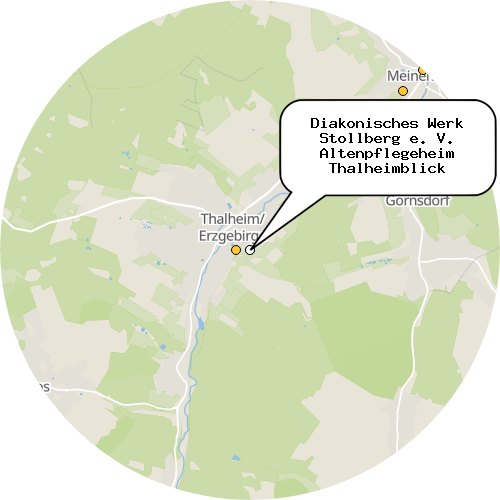 Kartenausschnitt für die Firma Diakonisches Werk Stollberg e. V. Altenpflegeheim Thalheimblick