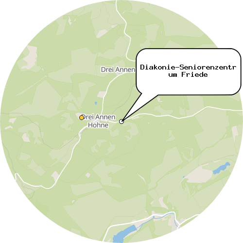 Kartenausschnitt für die Firma Diakonie-Seniorenzentrum Friede