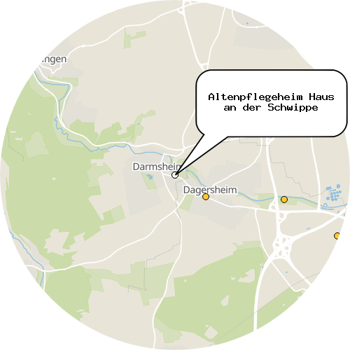 Kartenausschnitt für die Firma Altenpflegeheim Haus an der Schwippe