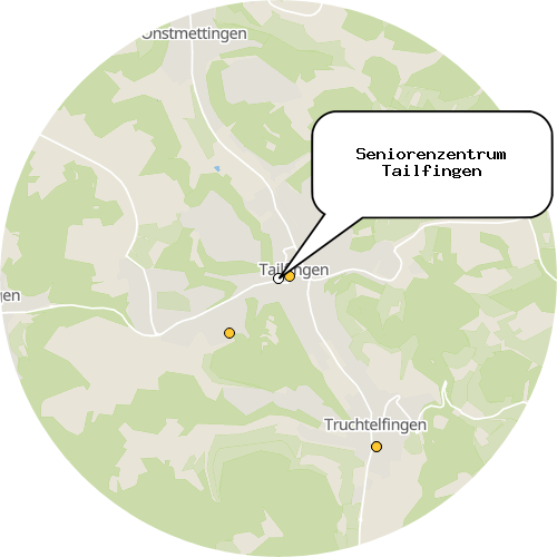 Kartenausschnitt für die Firma Seniorenzentrum Tailfingen