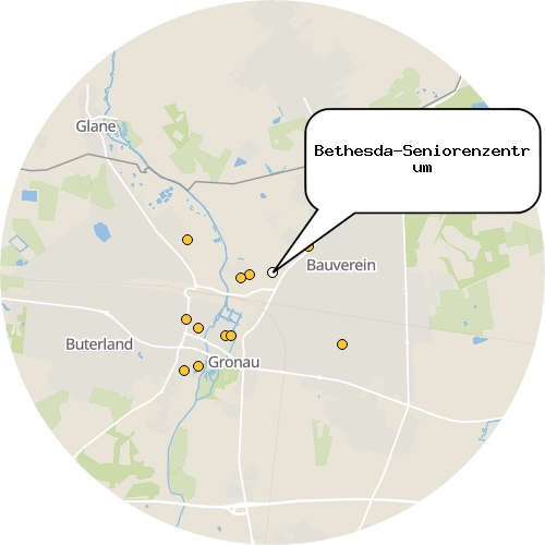 Kartenausschnitt für die Firma Bethesda-Seniorenzentrum