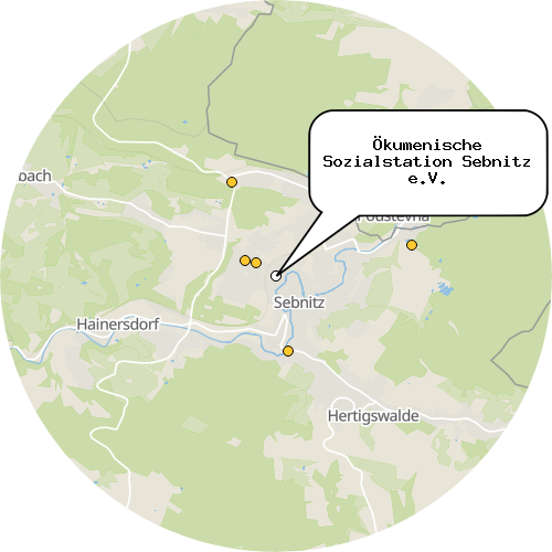 Kartenausschnitt für die Firma Ökumenische Sozialstation Sebnitz e.V.