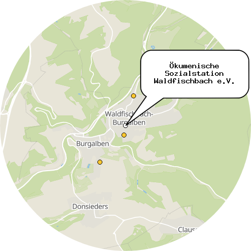 Kartenausschnitt für die Firma Ökumenische Sozialstation Waldfischbach e.V.
