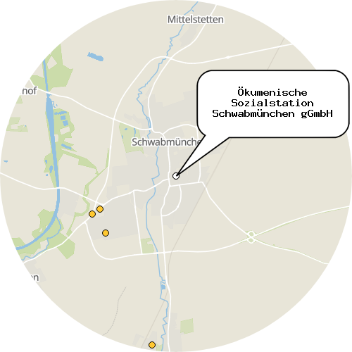 Kartenausschnitt für die Firma Ökumenische Sozialstation Schwabmünchen gGmbH