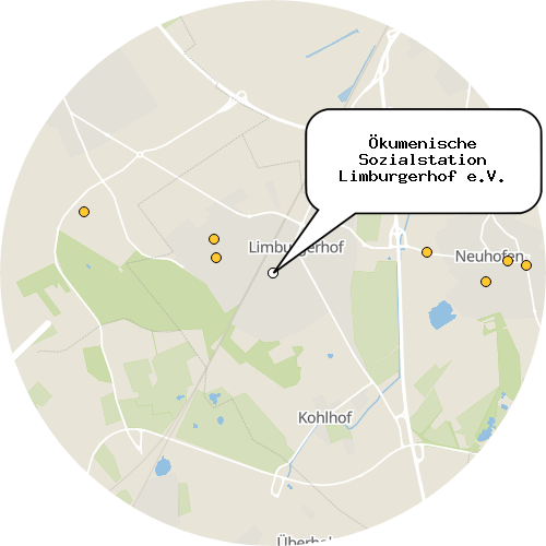 Kartenausschnitt für die Firma Ökumenische Sozialstation Limburgerhof e.V.