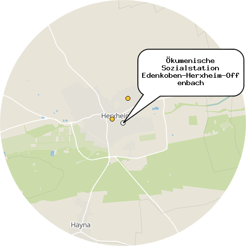 Kartenausschnitt für die Firma Ökumenische Sozialstation Edenkoben-Herxheim-Offenbach