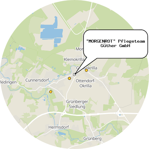Kartenausschnitt für die Firma "MORGENROT" Pflegeteam Güther GmbH